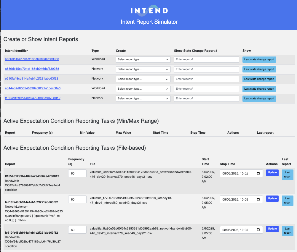 Intent Report Simulator